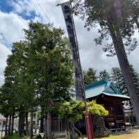 七社宮神社の祭礼式典の準備