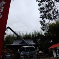 春日神社例大祭の準備